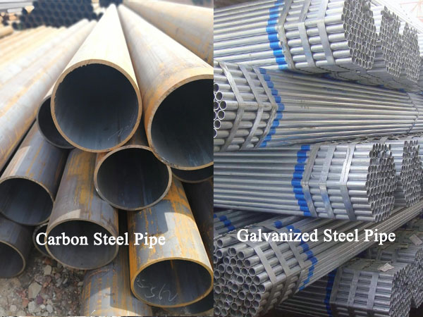 carbon steel pipe vs galvanized steel pipe