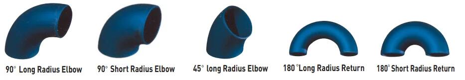  45°, 90°, 180° Pipe Steel Elbow 
