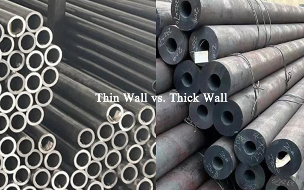 tuberías de pared delgada y gruesa