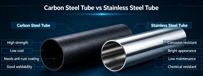 Carbon steel tube vs Stainless steel tube: Key Differences