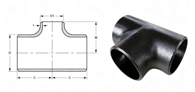 ASME B16.9 Equal Tee Dimensions & Drawings - Hunan Standard Steel