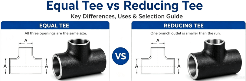  ASME B16.9 Equal Tee and Reducing Tee Fittings
