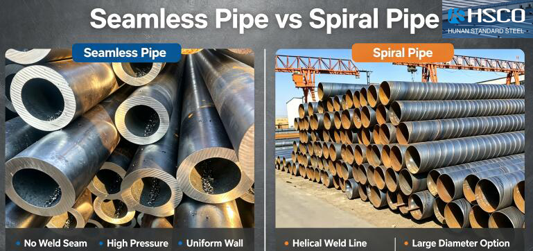 Seamless Pipe vs Spiral Pipe Differences Seamless Pipe vs Spiral Pipe Differences